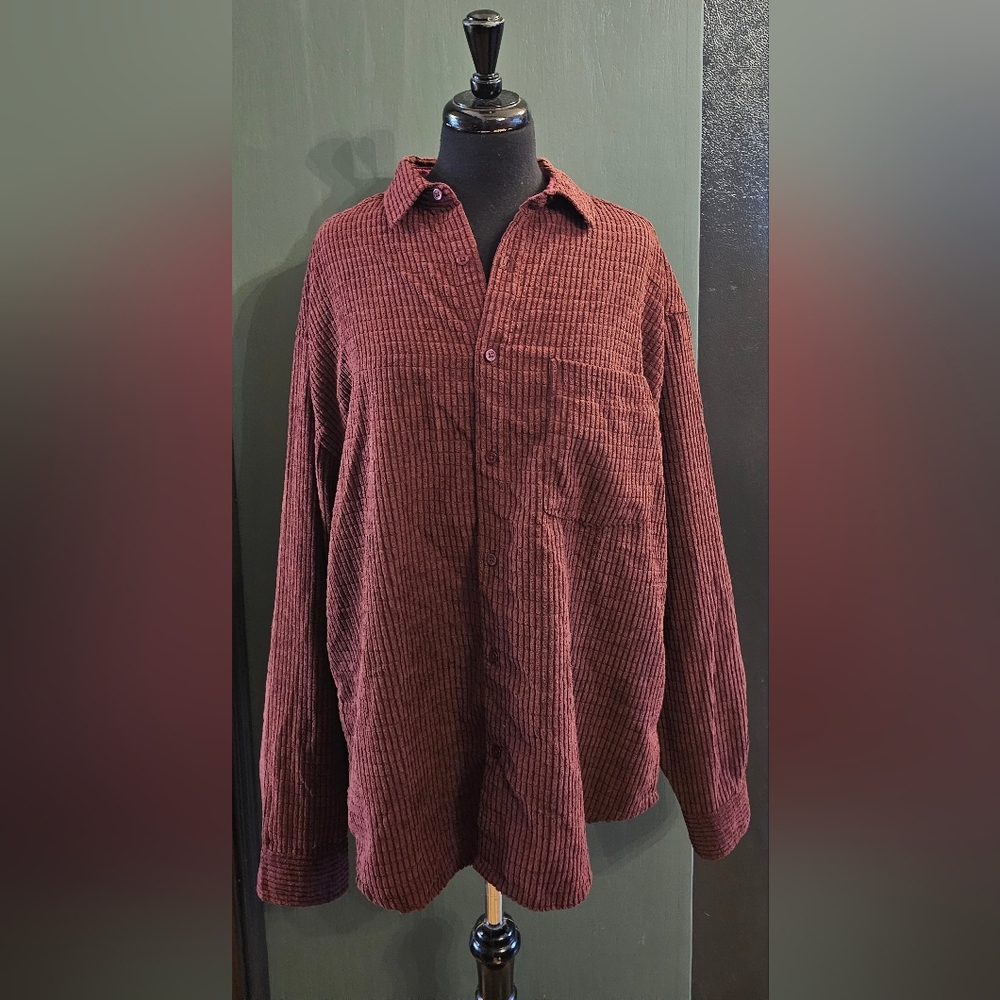 ASOS Burgundy Casual Shacket